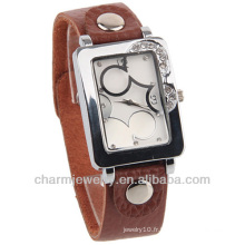 New Arrival Lady montre-bracelet homme Brown Leather Quartz vogue Watch